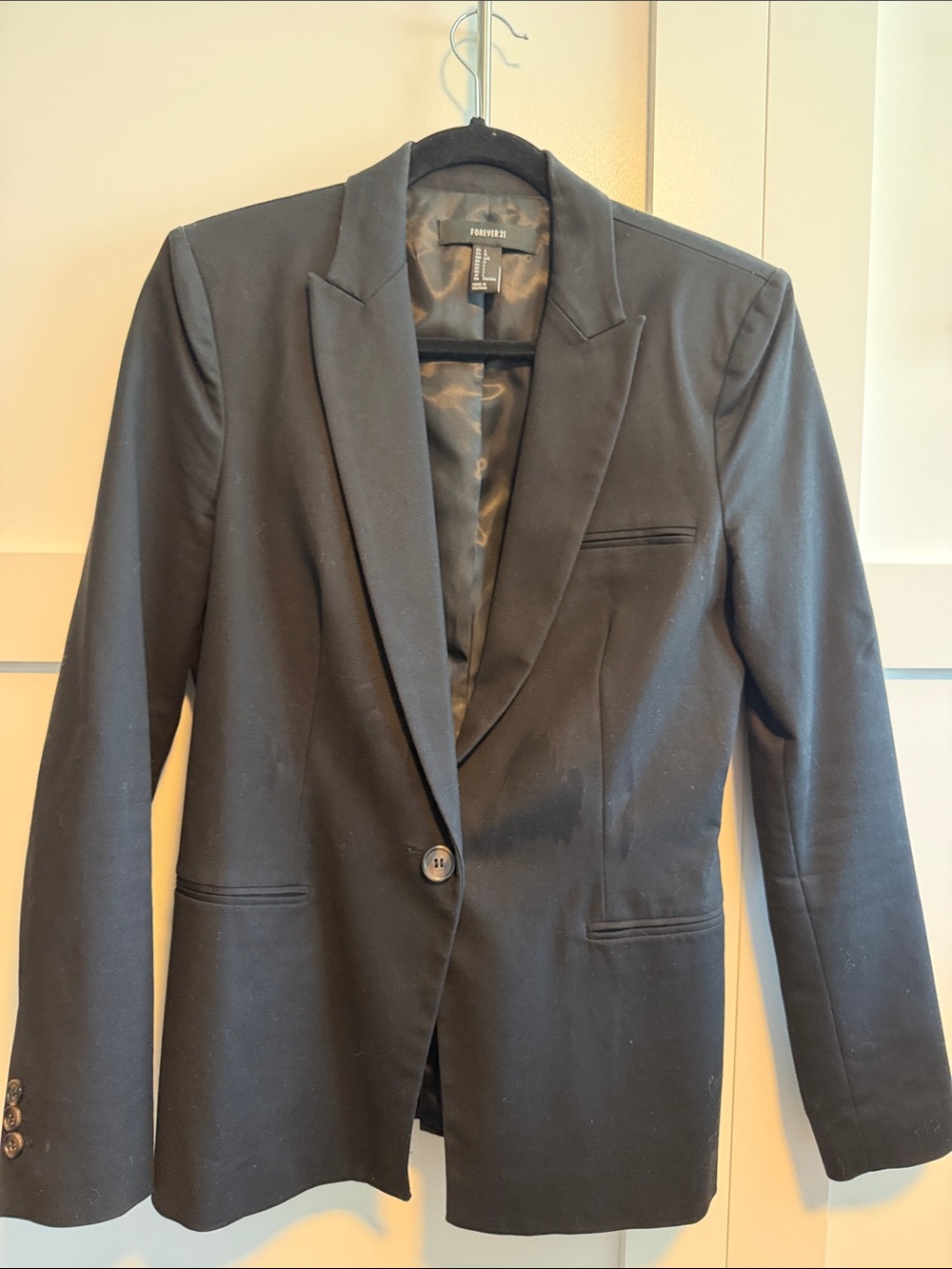 Forever 21 Black Women's Single-Button Blazer